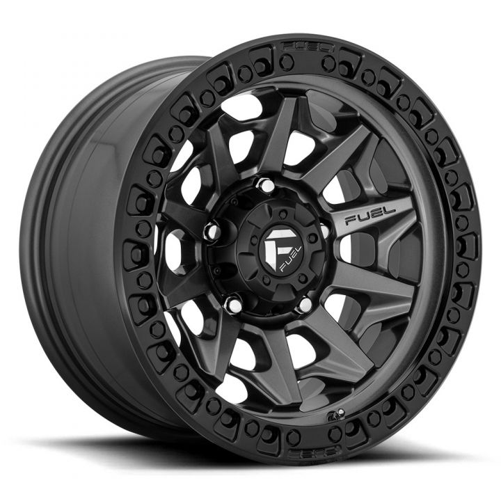 Fuel Wheels<br>Covert Matte Gunmetal Black Lip (20x9)
