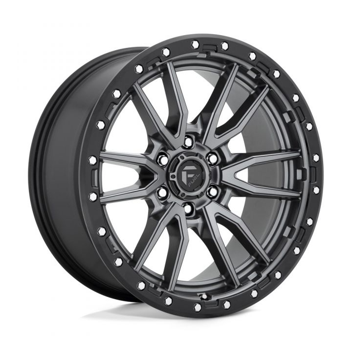 Fuel Wheels<br>Rebel Matte Gunmetal Black Lip (22x10)