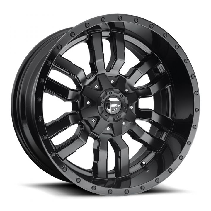 Fuel Wheels<br>Sledge Matte Black Gloss Lip (20x9)