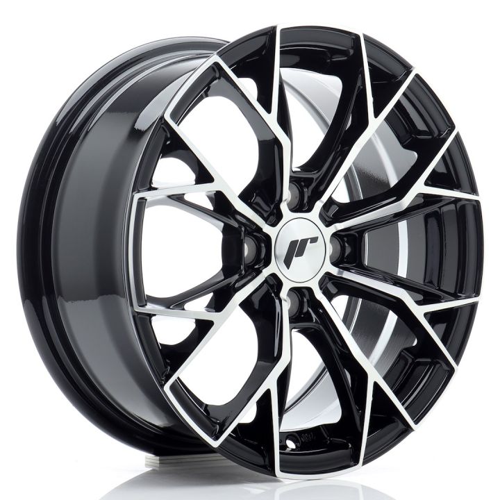 Japan Racing Wheels<br>JR49 Gloss Black Machined (15x6.5)