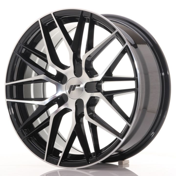 Japan Racing Wheels<br>JR28 Glossy Black Machined (18x7.5)