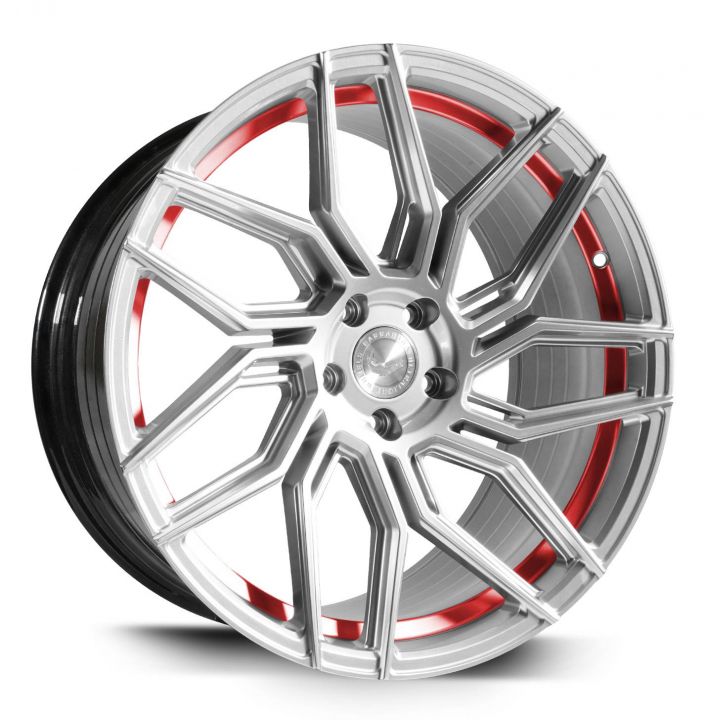 Barracuda<br>Dragoon - Higloss Silver Trimline Red (20x10)