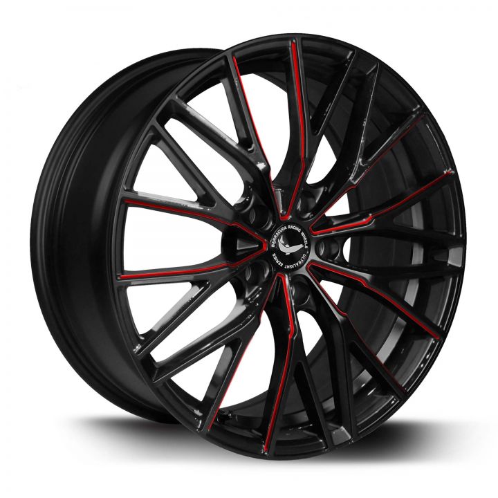 Barracuda<br>Project 3.0 - Gloss Black Flashred (20x10)