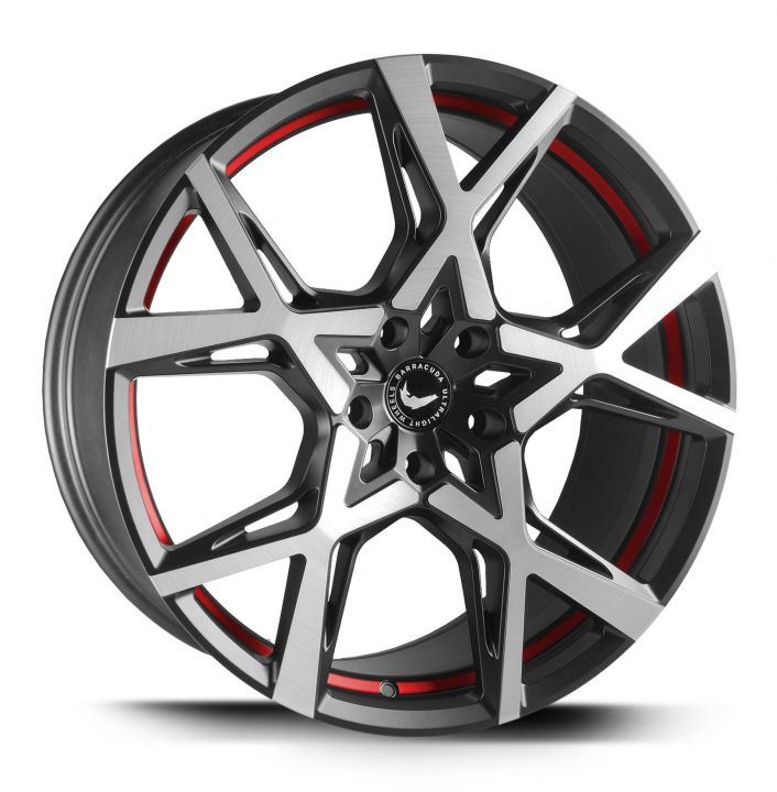 Barracuda<br>Project X - Black Brushed Trimline Red (22x10)