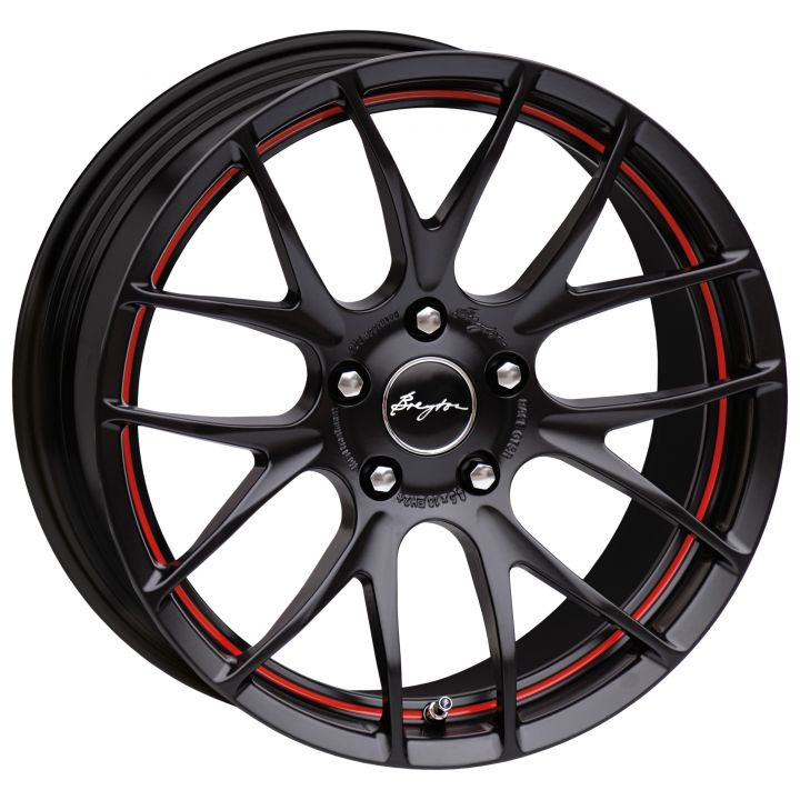 Breyton<br>Race GTS-R - Matt Black mit Red Undercut Area (17x7)