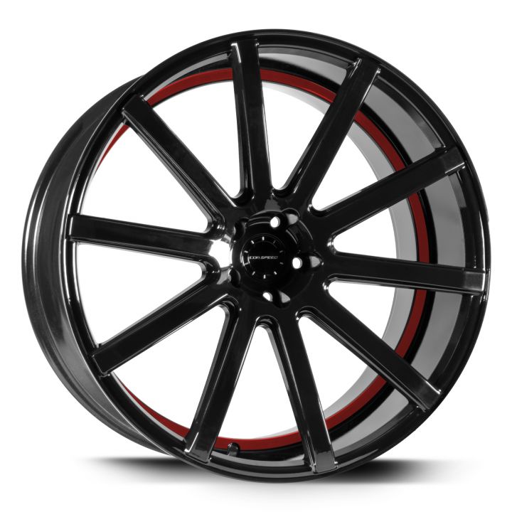 Corspeed<br>DeVille - Higloss Black Trimline Rot (22x9.5)