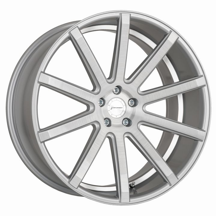 Corspeed<br>DeVille - Silver Brushed Trimline Weiss (19x8.5)