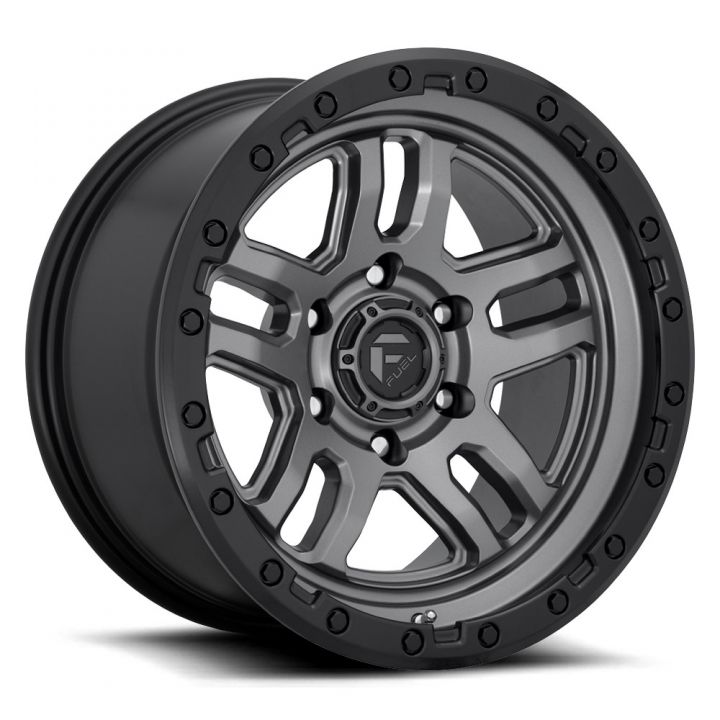 Fuel Wheels<br>Ammo Matte Gunmetal Black Lip (18x9)