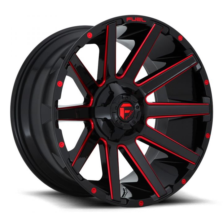 Fuel Wheels<br>Contra Matte Black Milled Red (18x9)