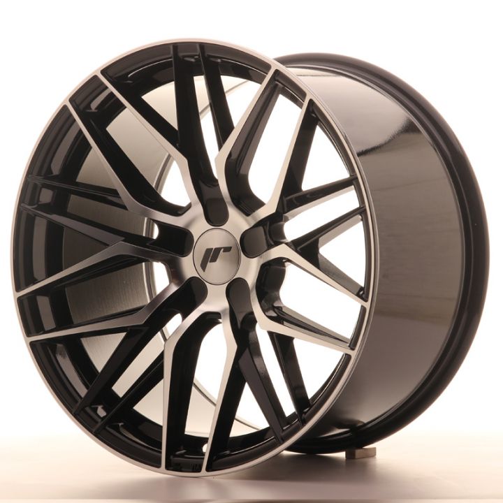 Japan Racing Wheels<br>JR28 Glossy Black Machined (19x10.5)