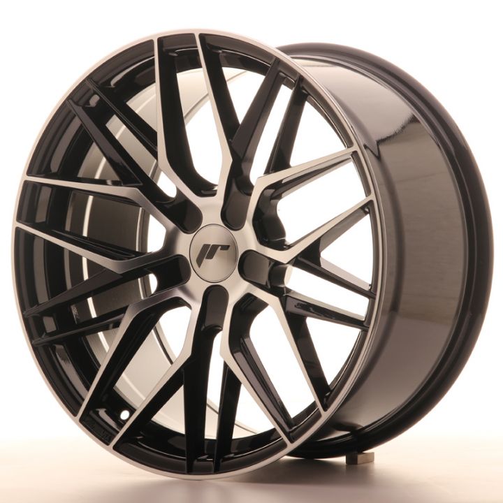 Japan Racing Wheels<br>JR28 Glossy Black Machined (19x9.5)