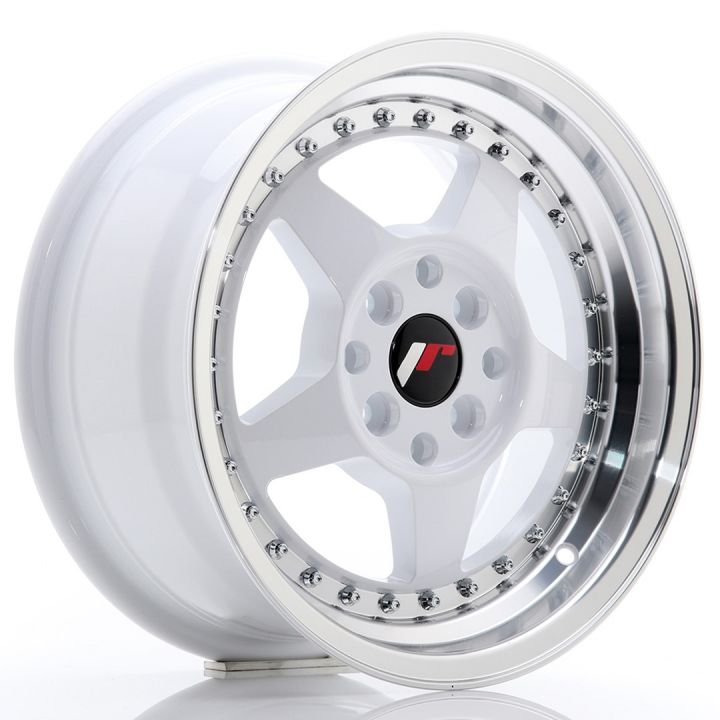 Japan Racing Wheels<br>JR6 White Machined (15″)