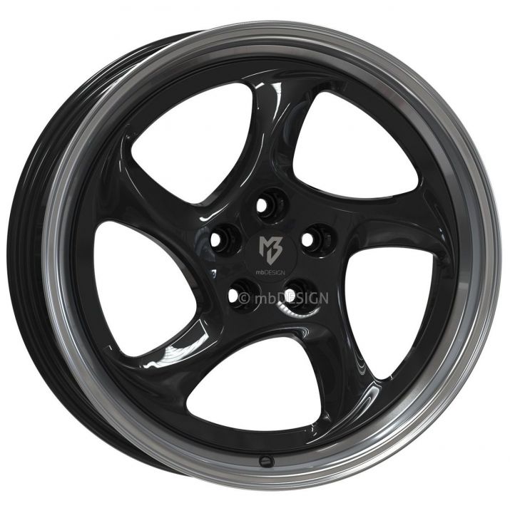 mbDESIGN<br>TURBO - Glanzschwarz poliert (19x8.5)