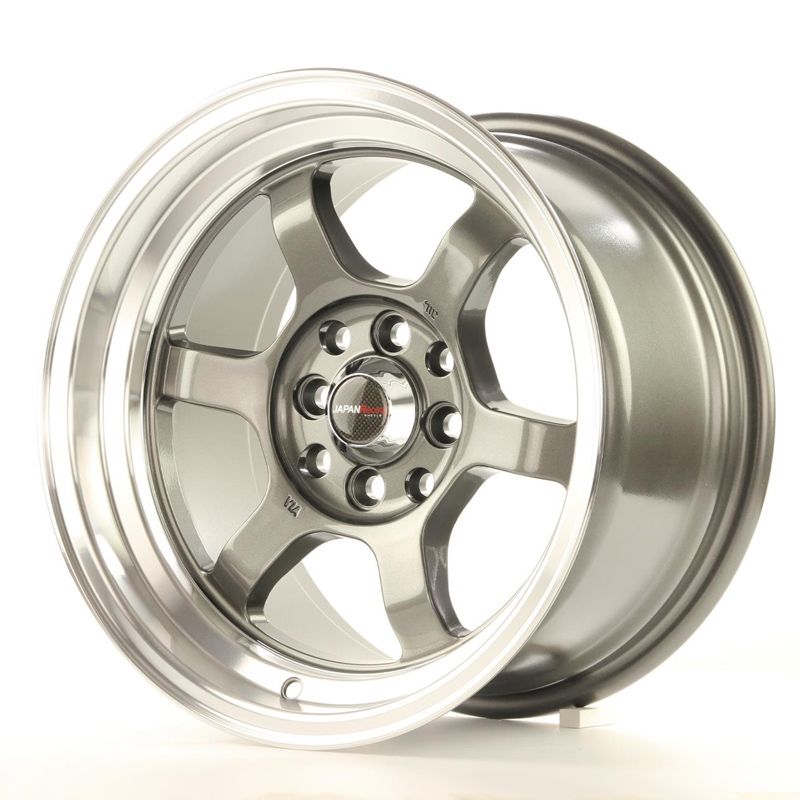 Japan Racing Wheels<br>JR12 Gun Metal Polished Lip (15x7.5)