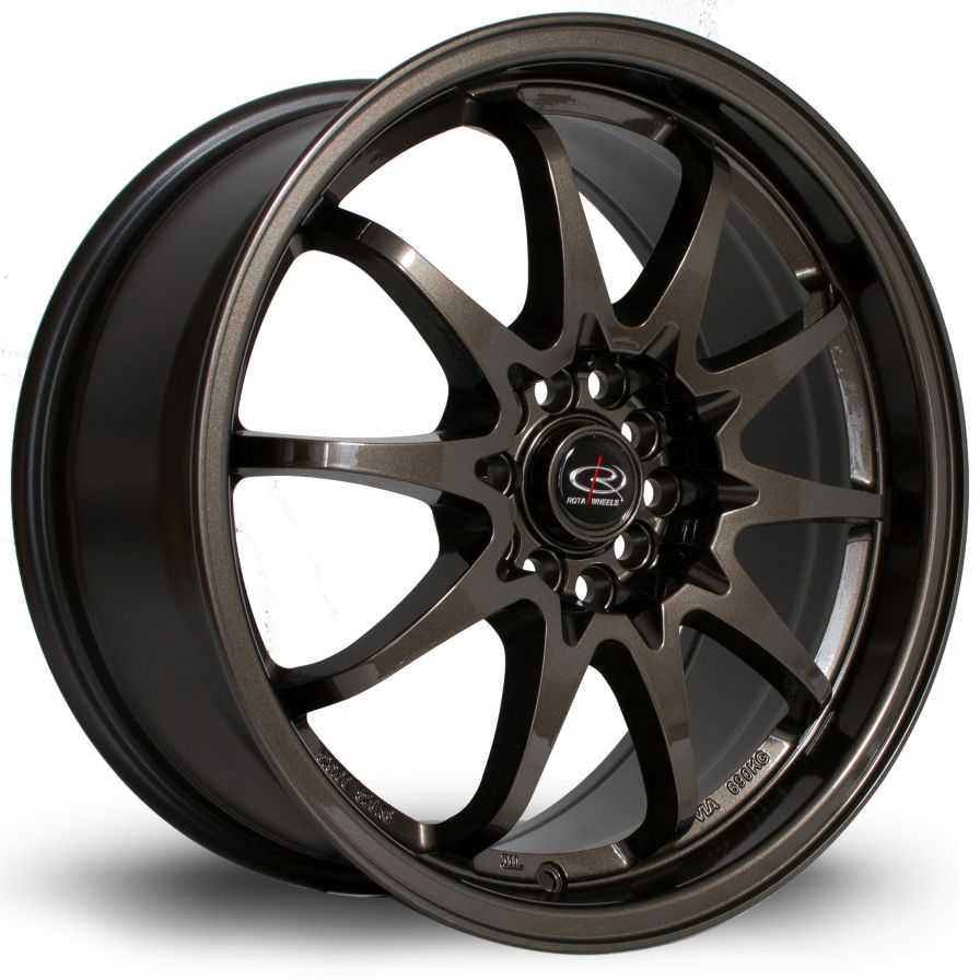 Felgensatz - Rota Wheels<br>Fighter Gun Metal (17x8 und 17x9 - Fr Honda S 2000)