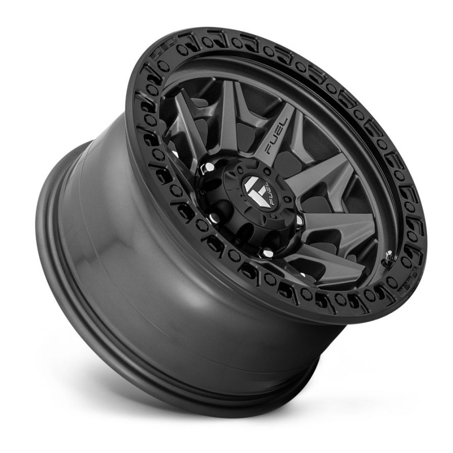 Fuel Wheels<br>Covert Matte Gunmetal Black Lip (17x8.5)