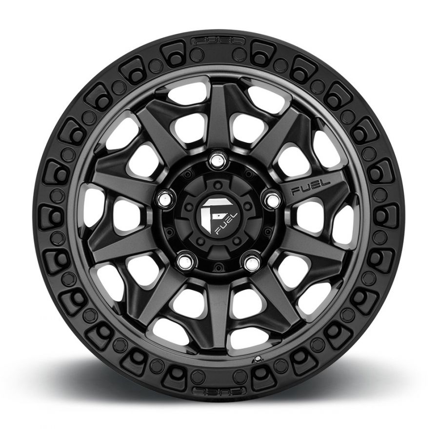 Fuel Wheels<br>Covert Matte Gunmetal Black Lip (17x8.5)