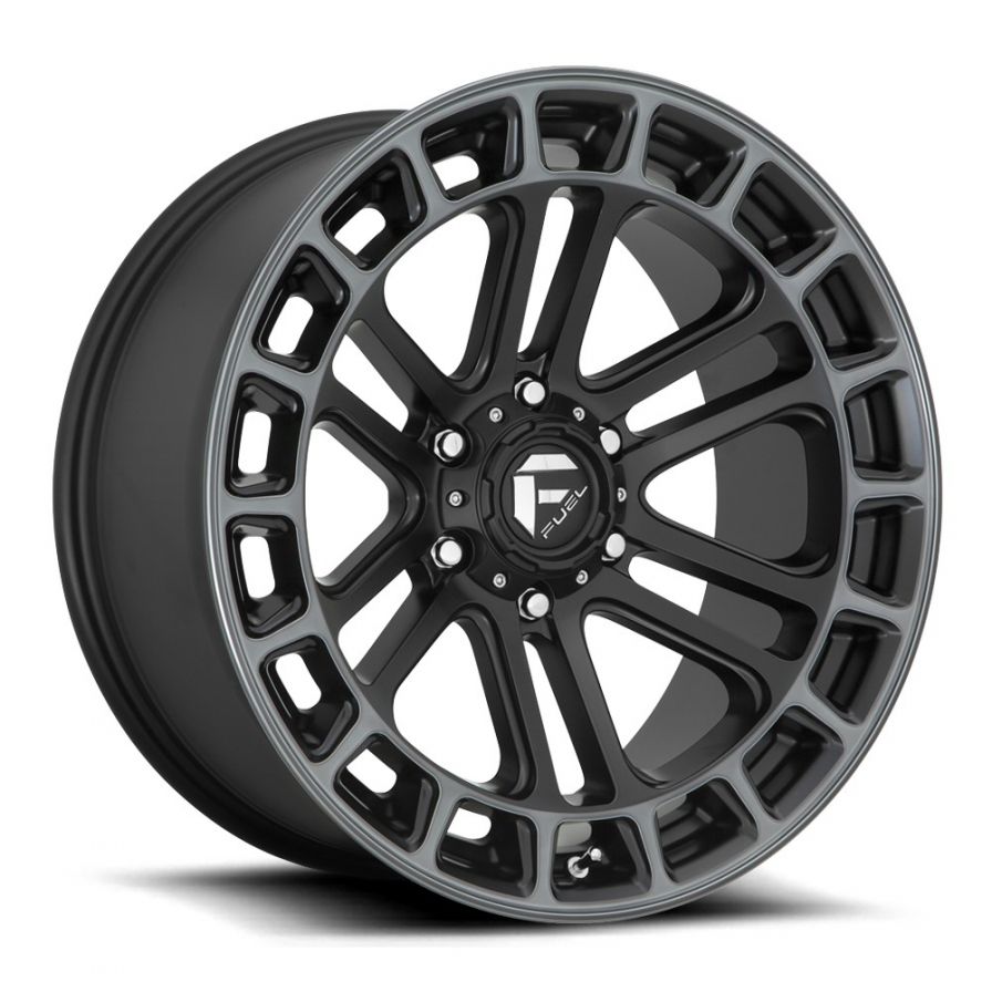 Fuel Wheels<br>Heater Matte Black Machined (20x9)