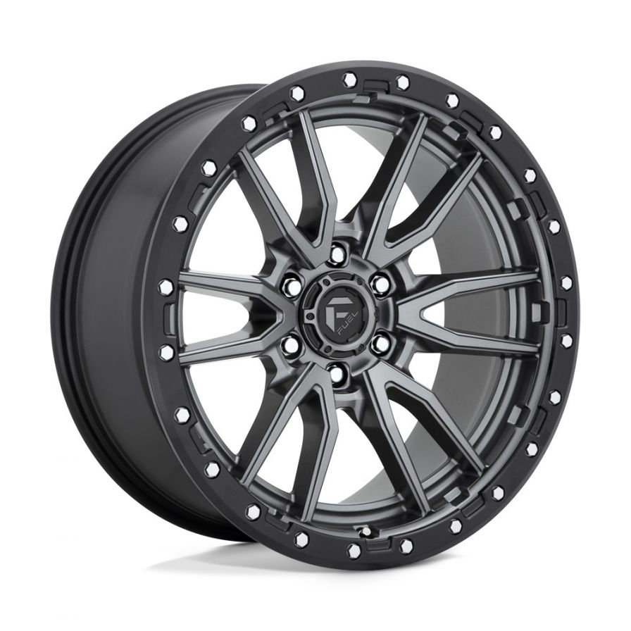 Fuel Wheels<br>Rebel Matte Gunmetal Black Lip (22x10)