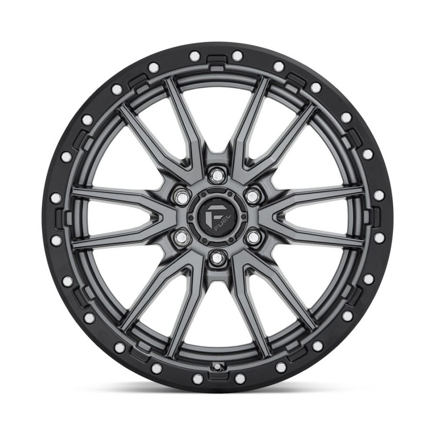 Fuel Wheels<br>Rebel Matte Gunmetal Black Lip (22x10)