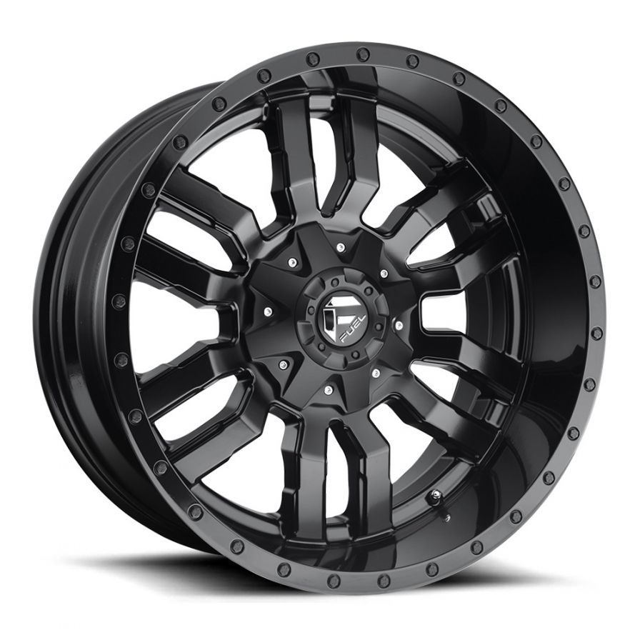 Fuel Wheels<br>Sledge Matte Black Gloss Lip (18x8)