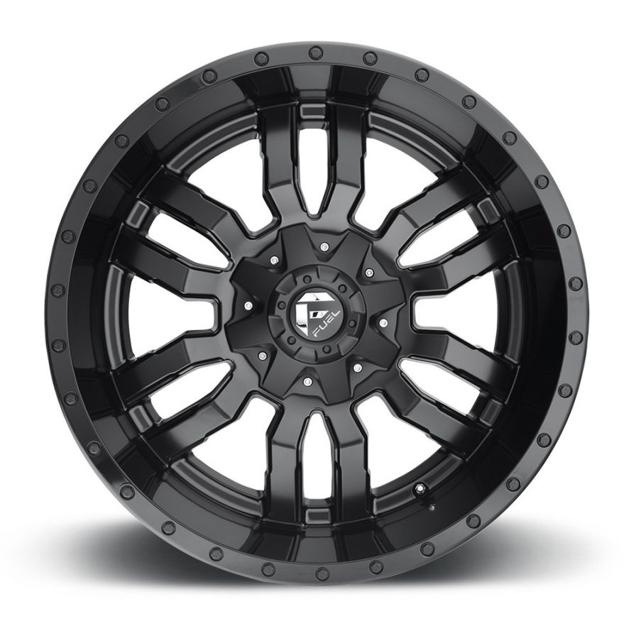 Fuel Wheels<br>Sledge Matte Black Gloss Lip (18x8)