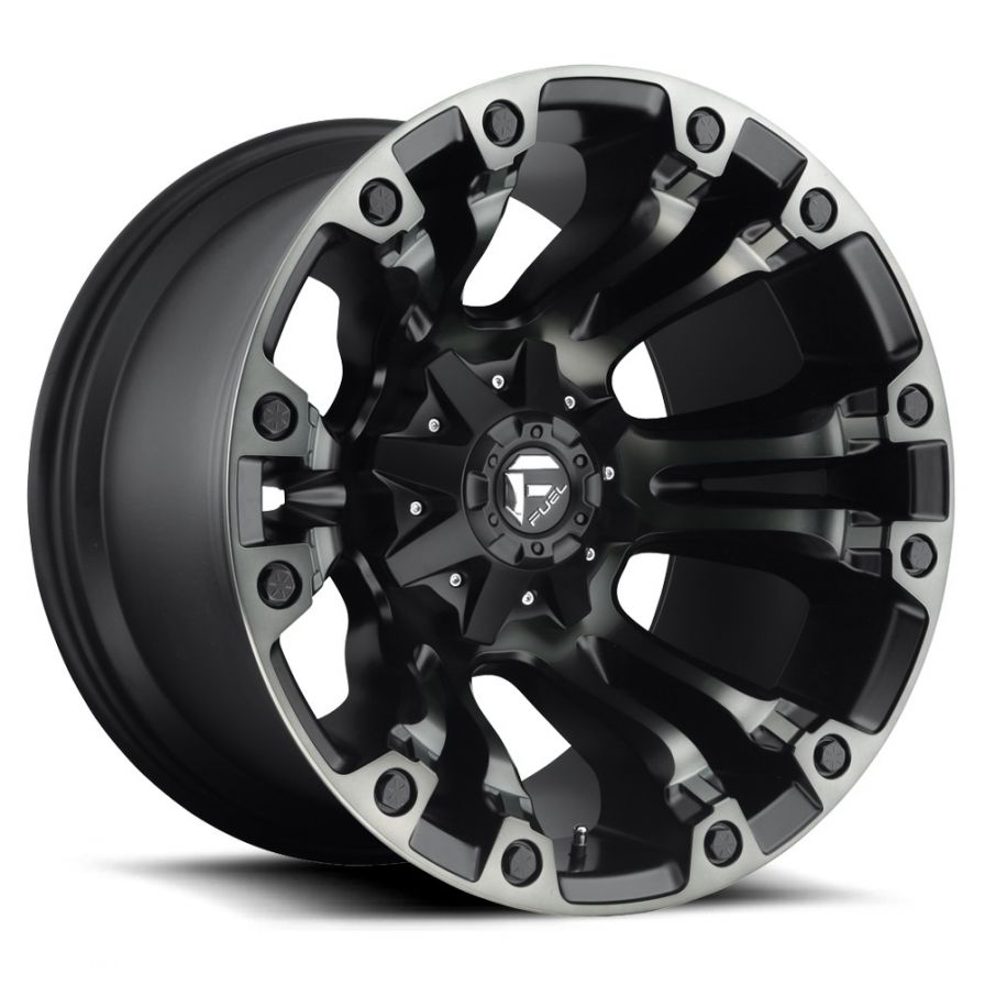 Fuel Wheels<br>Vapor Matte Black Machined (17x9)