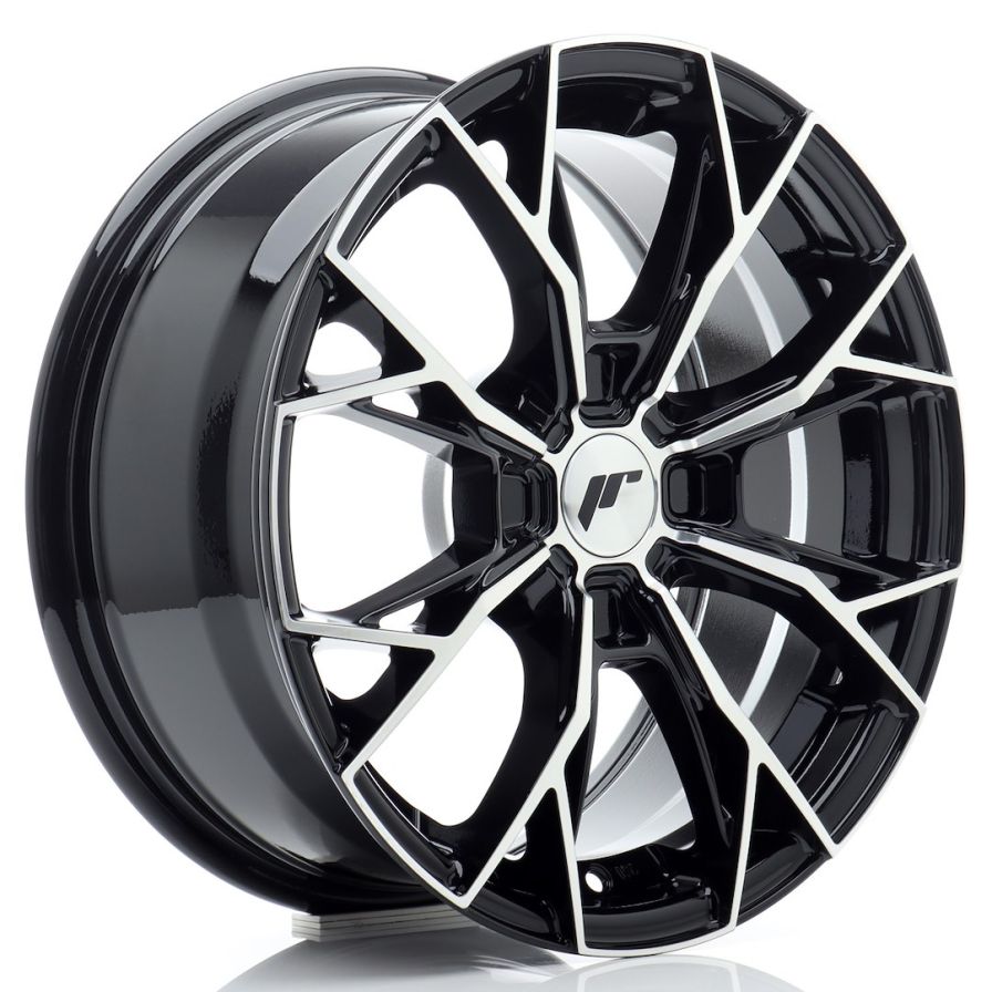 Japan Racing Wheels<br>JR49 Gloss Black Machined (16x7)