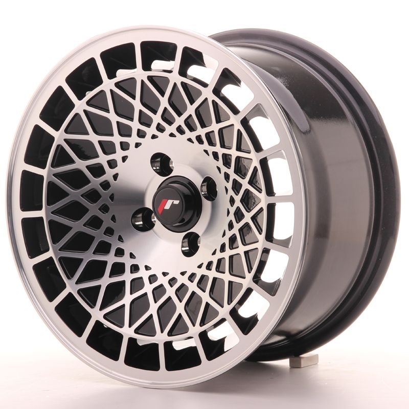 Japan Racing Wheels<br>JR14 Black Machined (15&Prime;)