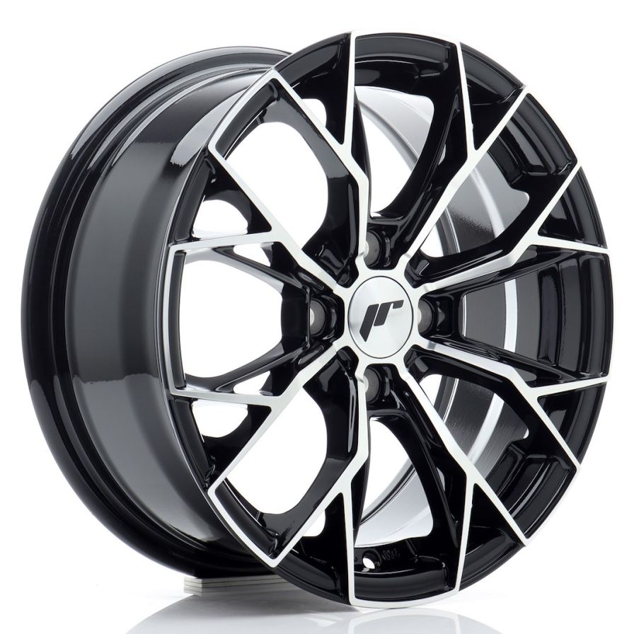 Japan Racing Wheels<br>JR49 Gloss Black Machined (15x6.5)