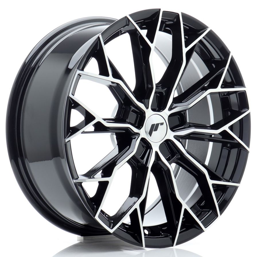 Japan Racing Wheels<br>JR49 Gloss Black Machined (18x8)