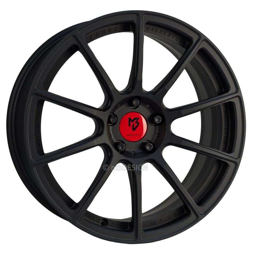 mbDESIGN<br>MF1 - Schwarz stumpfmatt (19x9)