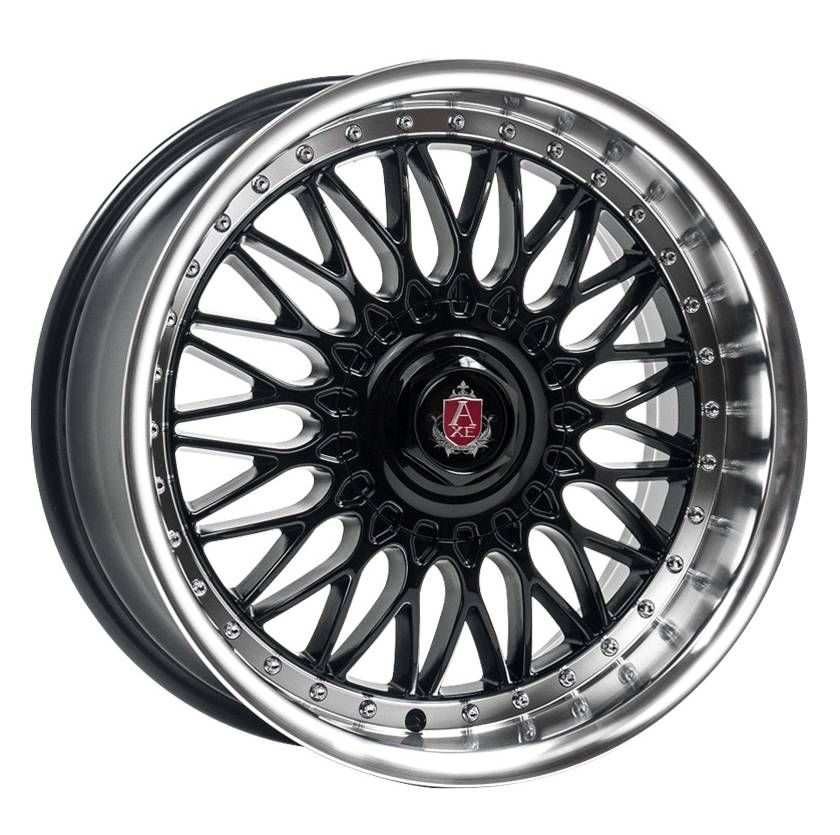 Axe Wheels<br>EX10 - Black Polished Lip (18x8)