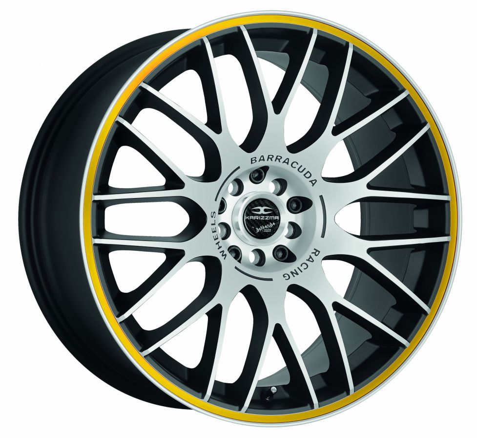 Barracuda<br>Karizzma - Matt Black Polished Color Trim Gelb (17x7.5)