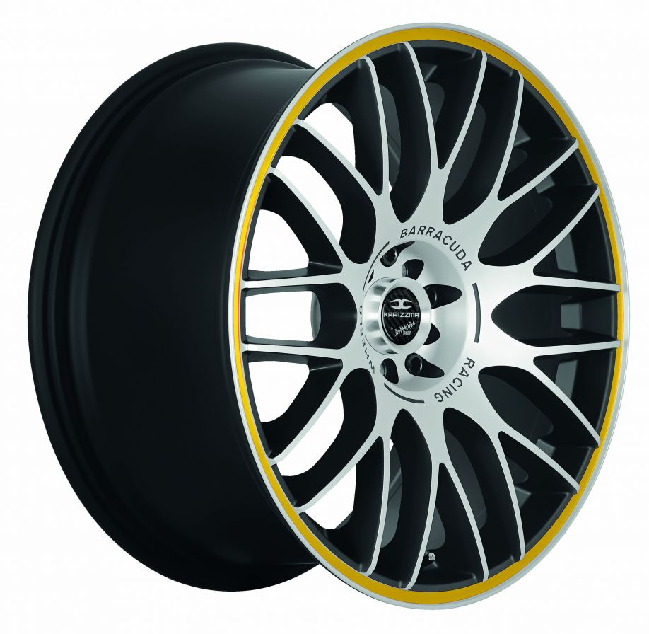 Barracuda<br>Karizzma - Matt Black Polished Color Trim Gelb (19x9.5)