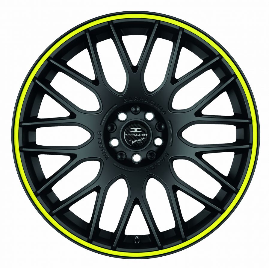 Barracuda<br>Karizzma - Matt Black Puresports Color Trim Gelb (18x8)