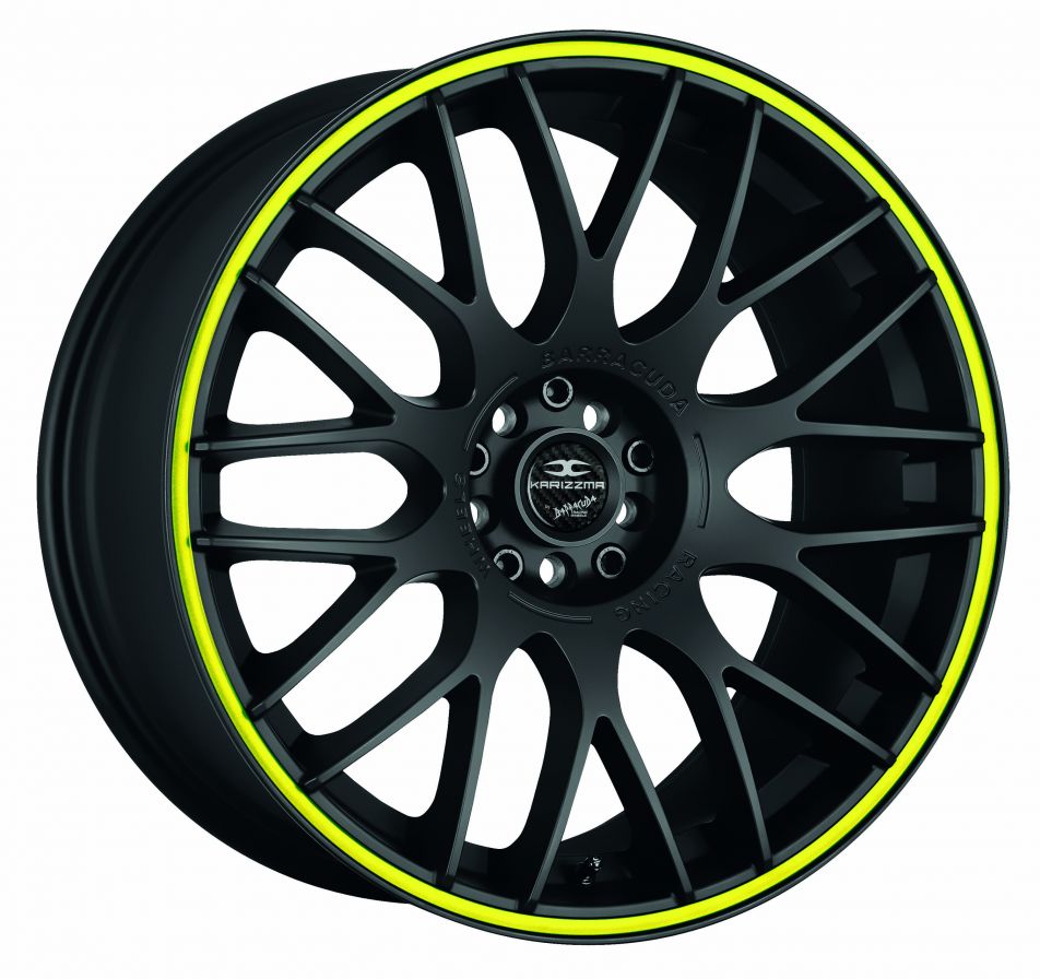 Barracuda<br>Karizzma - Matt Black Puresports Color Trim Gelb (18x8)