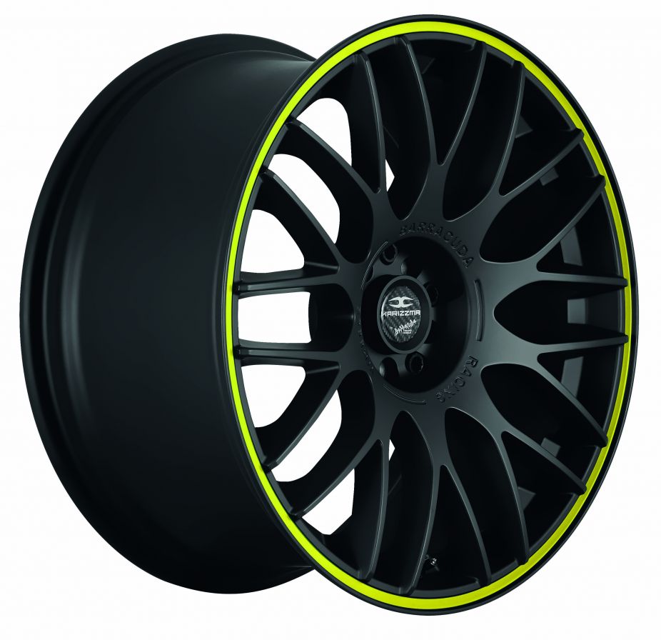 Barracuda<br>Karizzma - Matt Black Puresports Color Trim Gelb (18x8)