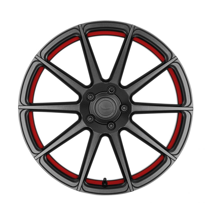 Barracuda<br>Project 2.0 - Matt Gunmetal Trimline Red (19x9.5)