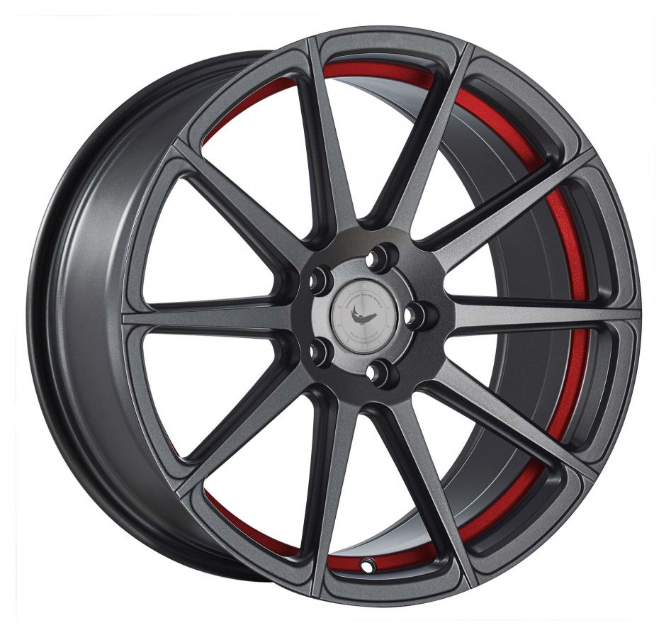 Barracuda<br>Project 2.0 - Matt Gunmetal Trimline Red (20x9)