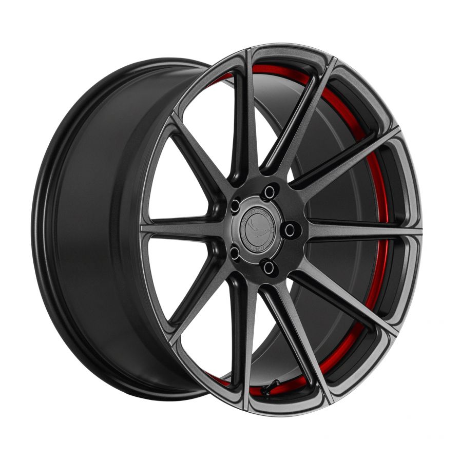 Barracuda<br>Project 2.0 - Matt Gunmetal Trimline Red (20x9)