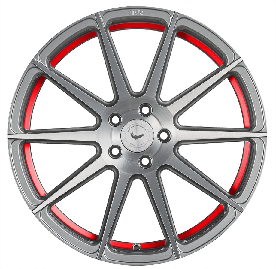 Barracuda<br>Project 2.0 - Silver Brushed Trimline Red (20x9)