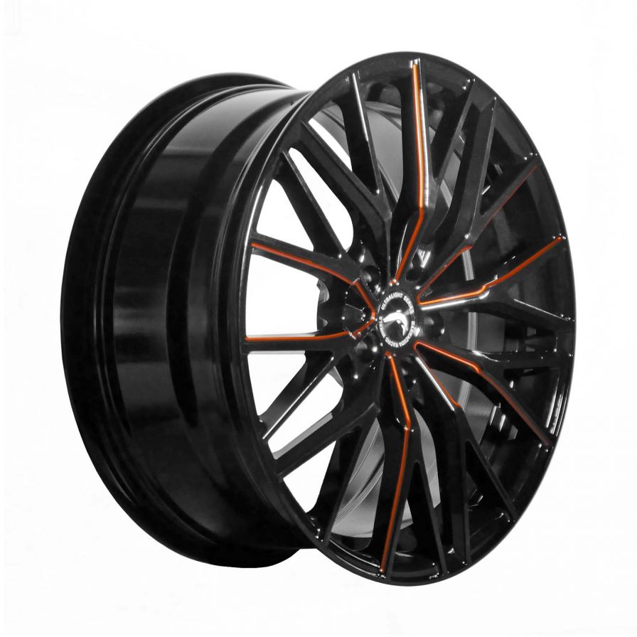 Barracuda<br>Project 3.0 - Gloss Black Flashorange (18x8.5)