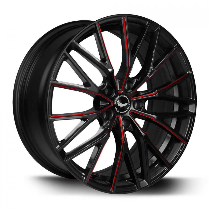 Barracuda<br>Project 3.0 - Gloss Black Flashred (20x10)