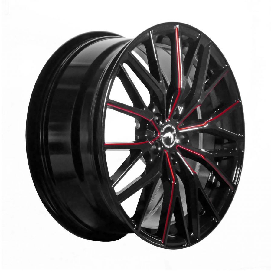 Barracuda<br>Project 3.0 - Gloss Black Flashred (18x8.5)