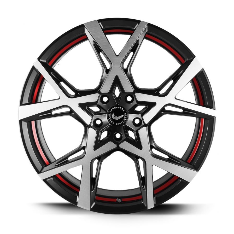 Barracuda<br>Project X - Black Brushed Trimline Red (22x10)
