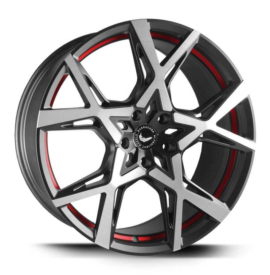 Barracuda<br>Project X - Black Brushed Trimline Red (22x10)