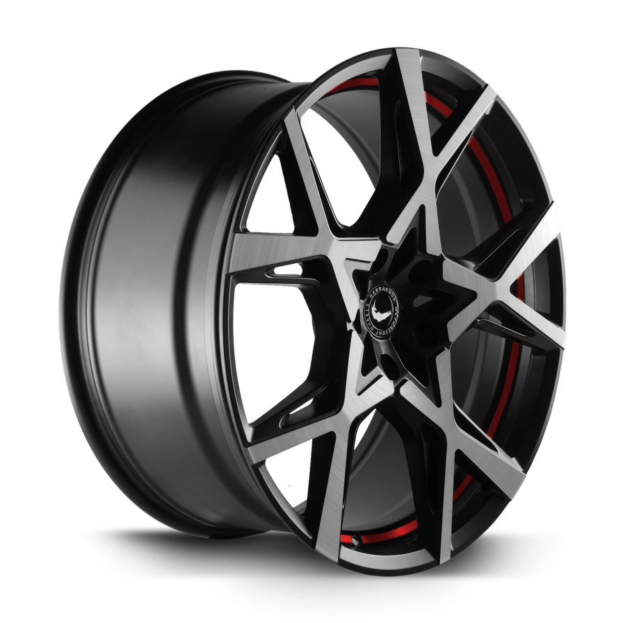 Barracuda<br>Project X - Black Brushed Trimline Red (22x10)