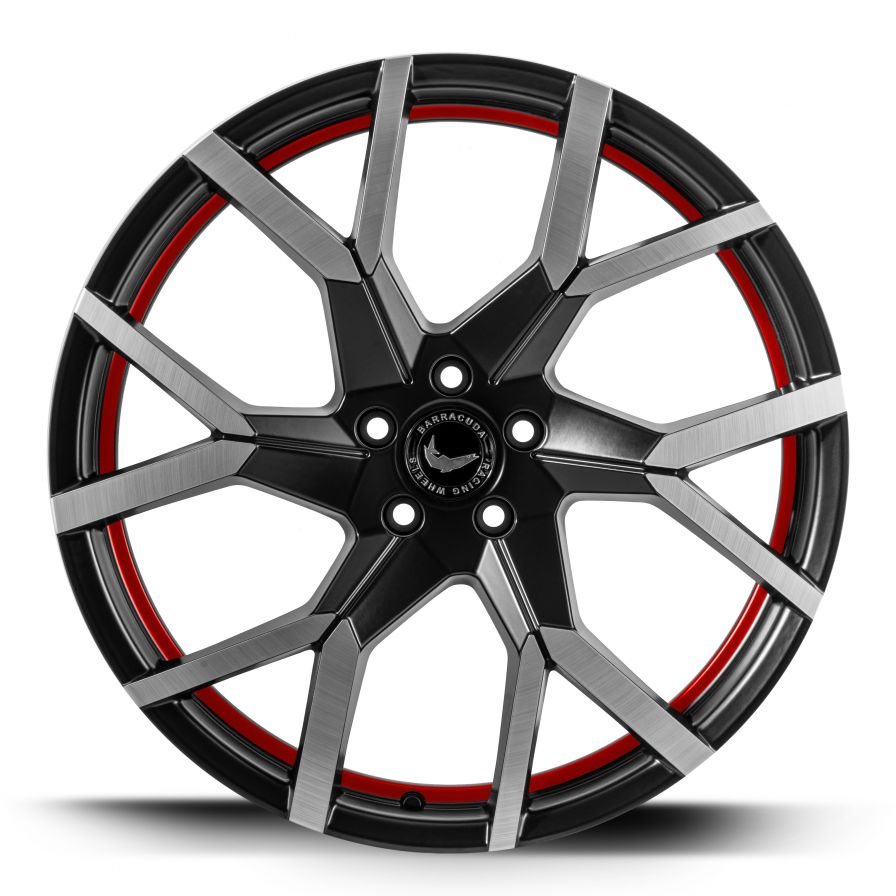 Barracuda<br>Tzunamee Evo - Dark Gunmetal Brushed Trimline Red (18x8)