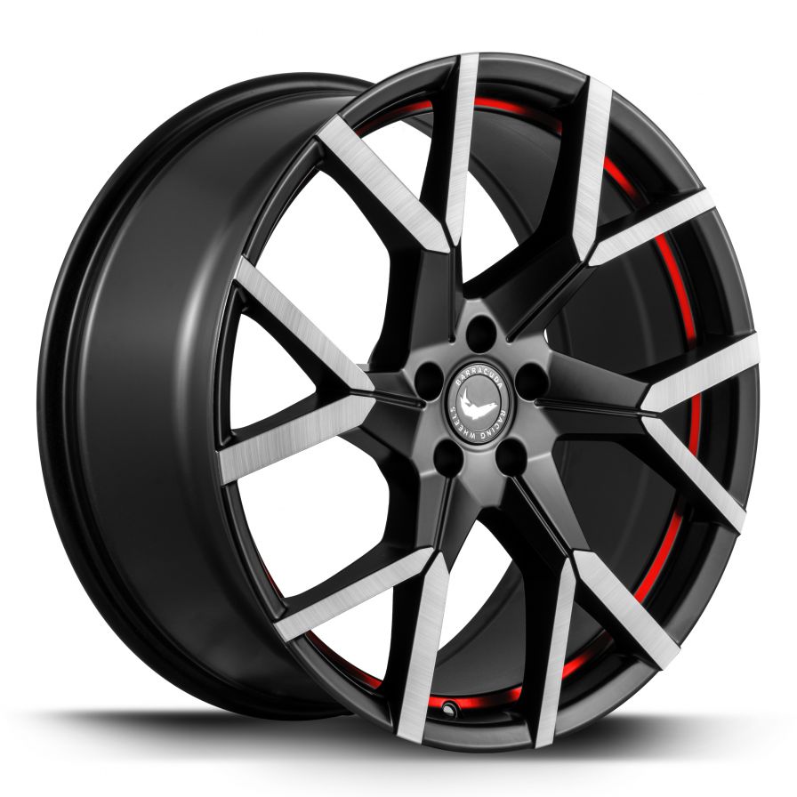Barracuda<br>Tzunamee Evo - Dark Gunmetal Brushed Trimline Red (19x8.5)